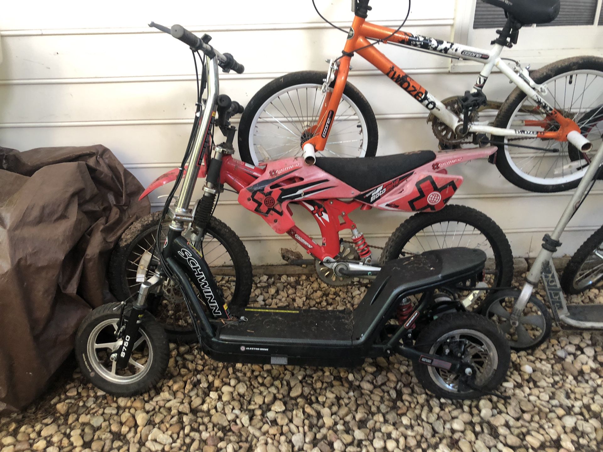 Bicycles and scooters must take all 75$