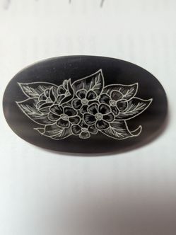 Antique natural bone careved brooch