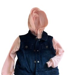 Okie Dokie  Denim Hooded Fashion Jacket 