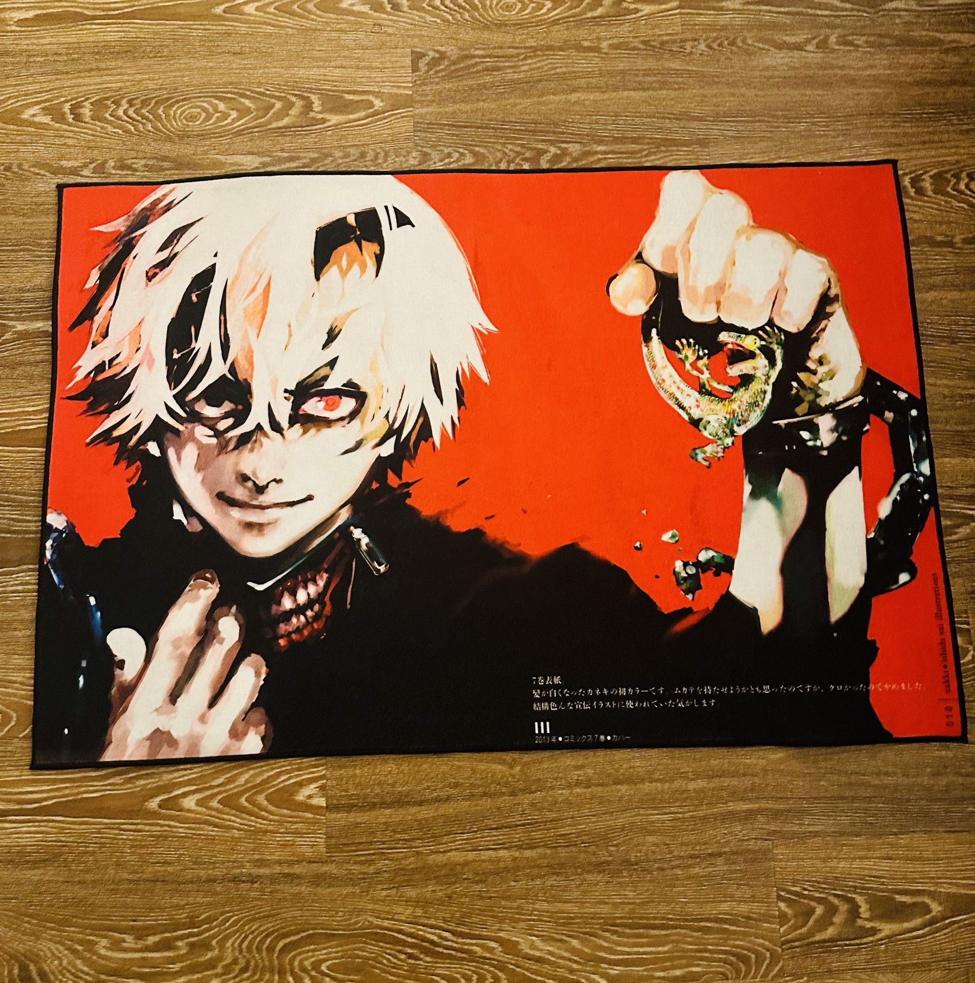 Tokyo Ghoul Manga Large Anime Bedroom Rug 42 x 30 Inch
