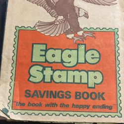 Vintage Eagle Stamp Savings Book 