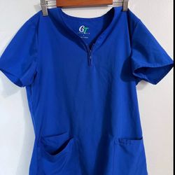 Royal Blue Scrub Top
