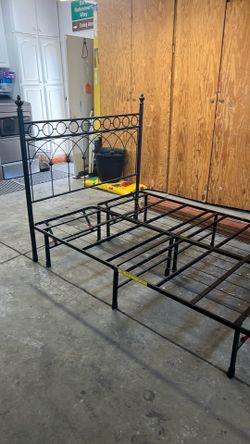 Full size bed frame and headboard
