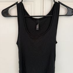 Skims, Black Cotton Tank Size Medium