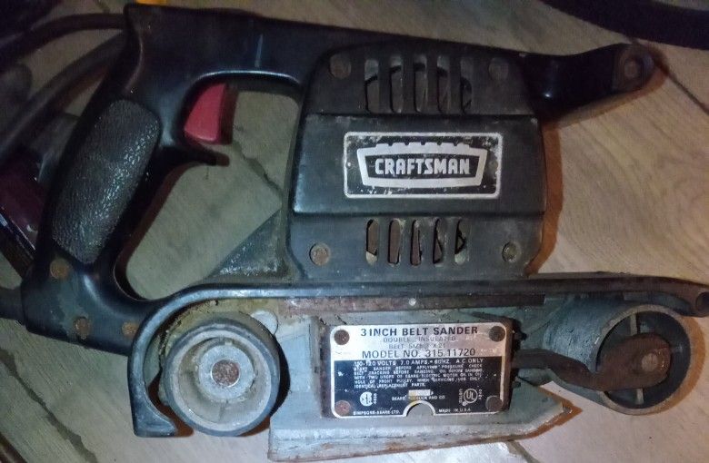 Vintage Sears Craftsman 3 Inch Belt Sander For Parts