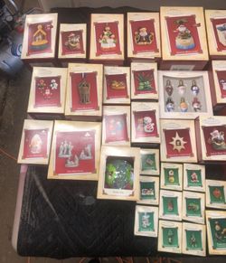 Over 90 Hallmark Ornaments New In Box (Except 2)