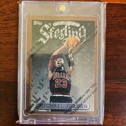 Michael Jordan 1996 Topps Finest Basketball Card w/Foil!