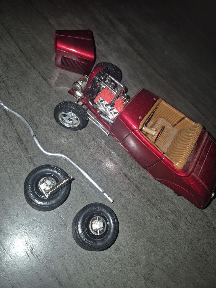 Broken Antique Collectible Car Classic Red Color