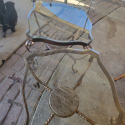 Two Glass Tables 