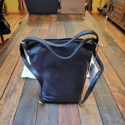 HOBO Brand New Black Leather Purse/Backpack
