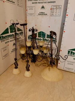 2 Large Chandeliers + 2 Long Hanging Sconces Free Come Pick UP