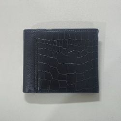 Men's Leather Bifold Wallet in Black