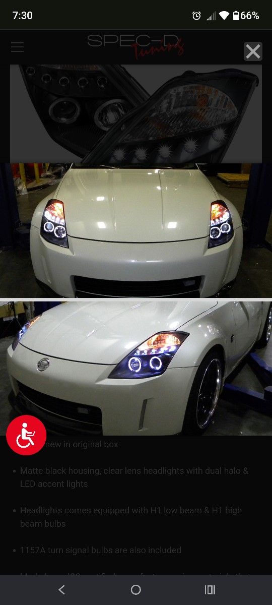2003 to 2005 350Z Dual Projector Headlights