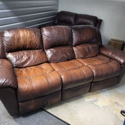 Leather Reclining Couch