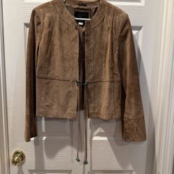Za Zee Leather Suede Brown Jacket Large