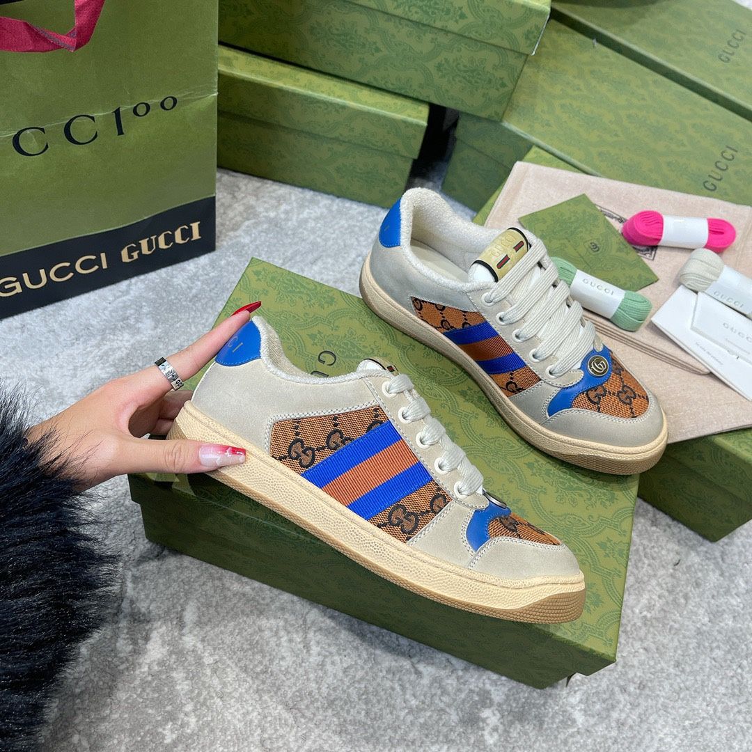 Retro distressed couple sneakers