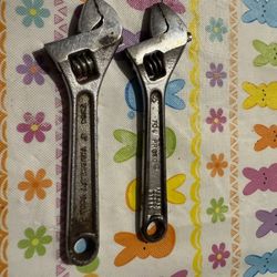 (2) 4” adjustable wrenches proto $15 and true craft  $10 located in n Lakeland