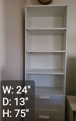 IKEA shelves and TV stand