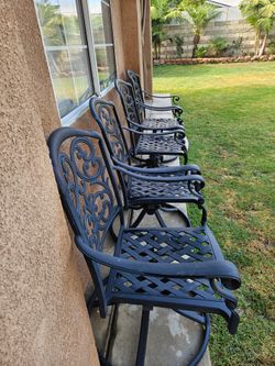 4 swivel dining patio chairs
