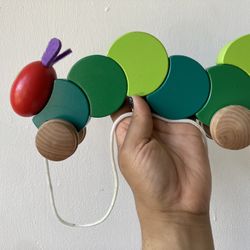 The Hungry Caterpillar Pull Along Toy Wooden 