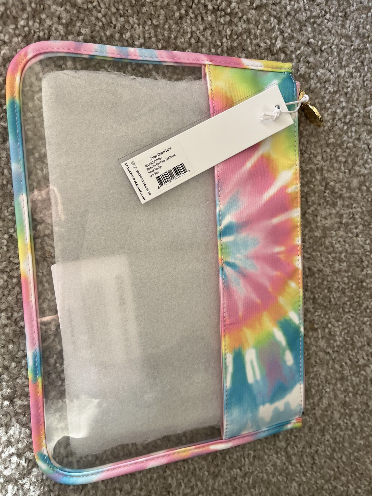 Discontinued BNWT STONEY CLOVER CLEAR POUCH- Tie Dye