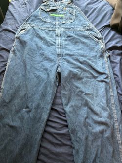 Key Imperial Denim Bib Overalls Tag 42x30 Blue Workwear Carpenter Vintage 90s