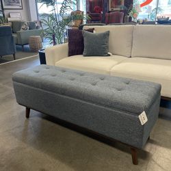 Sturdy Upholstered Storage Bench/Ottoman