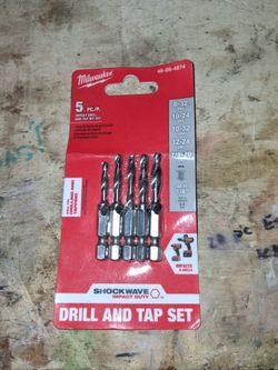 Milwaukee Shockwave 5-Piece Drill and Tap Bit Set