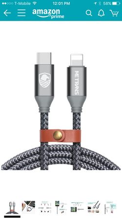 Fast Charging USB C to Lightning Cable, METRANS 3FT/1M Power Delivery USB Type C to Lightning Cable