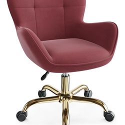 Comfy Vanity/Desk Chair -Rose Red Velvet