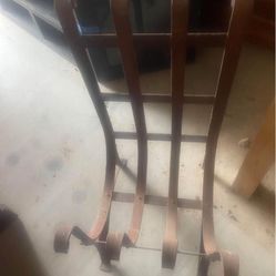 Metal firewood box holder