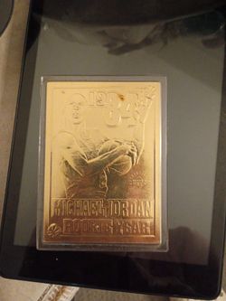 Michael Jordan rookie collectible playing card gold