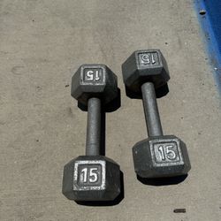 15lb Cast Iron Dumbbell 
