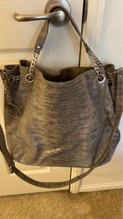 Micheal Kors handbag grey snake embossed