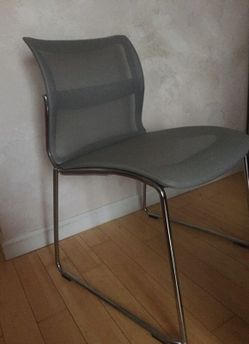 Zephyr Office chair grey mesh and metal