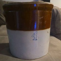 Antique 4 Gallon Stoneware Crock