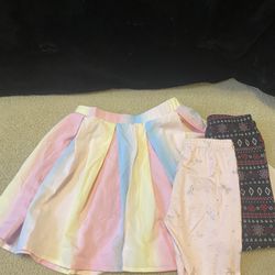 Skirt,leggings ,shorts Size 6