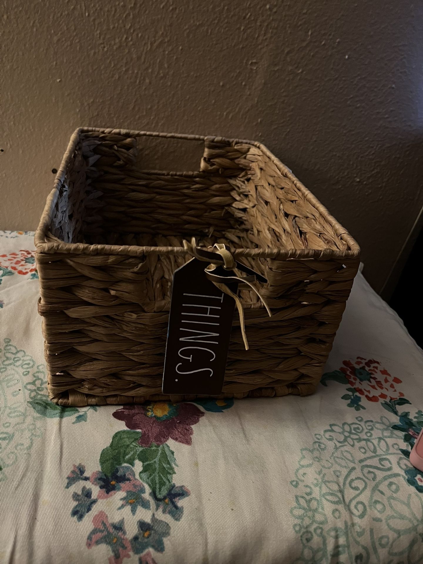 Wood Storage Basket 