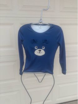 SHEIN Children’s Cute Bear FaceLong Sleeve Top Size 11Y