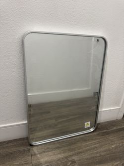 New Mirror In Silver  Frame  22”w By 30”h 