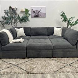 DELUXE BED SECTIONAL 6 PIECE BRAND NEW SAME DAY DELIVERY 