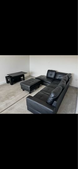 Black sectional couches