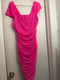 Hot pink woman dress
