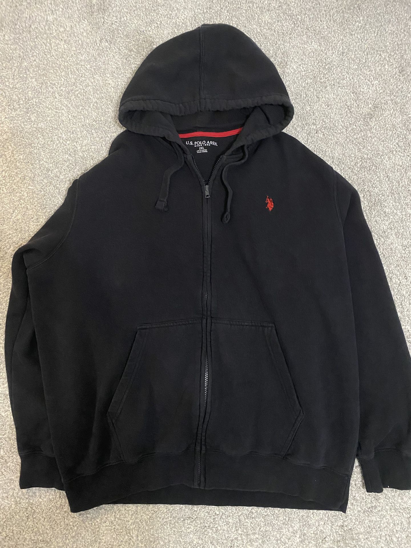 Ralph Lauren Polo Black Red Logo Hoodie Sweater