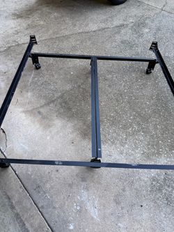 Metal Bed Frame with Casters
