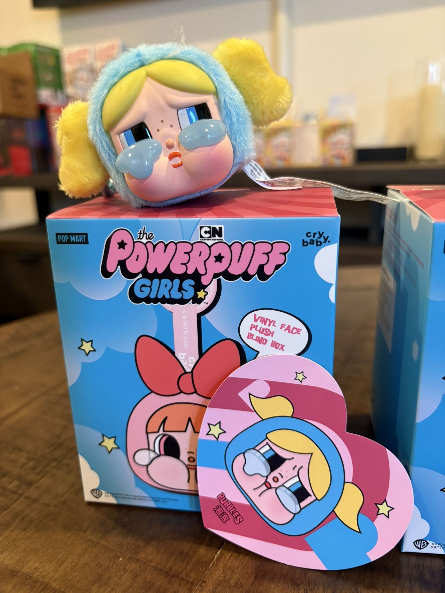 Pop Mart CRYBABY x Powerpuff Girls Series Bubbles Vinyl Face Plush