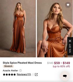 Styla Spice Pleated Maxi Dress