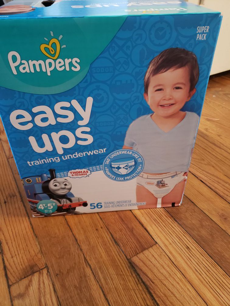 1 BOX PAMPERS EASY UPS SIZE 4T 5T