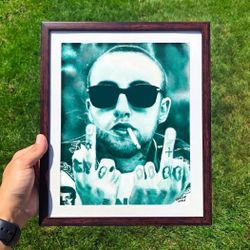 MAC MILLER GREEN 8.5X11 FRAMED PRINT