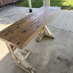 Solid wood table